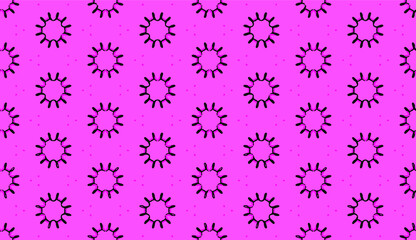 ornamental line pink seamless pattern, hand drawn curved element, cute background, vector illustration