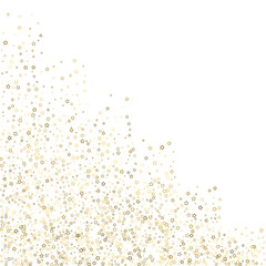 Gold Glitter Stars. Luxury Shiny Confetti.