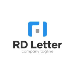 DR or RD Letter Logo