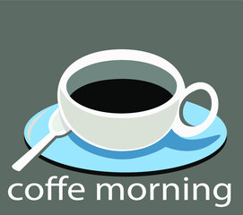 a cup of black coffee for the morning 