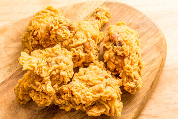 Golden delicious beer and Fried chicken nuggets