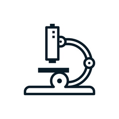 Vector illustration outline design of microscope icon. Editable stroke. Outline icons suitable for web, infographics, interface and apps.