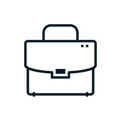 Vector illustration outline design of briefcase, portfolio, bag icon. Editable stroke. Outline icons suitable for web, infographics, interface and apps.
