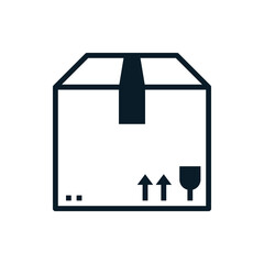 Vector illustration outline design of box icon. Editable stroke. Outline icons suitable for web, infographics, interface and apps.