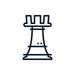 Vector illustration outline design of chess icon. Editable stroke. Outline icons suitable for web, infographics, interface and apps.