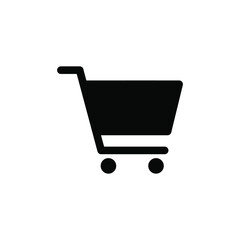 Shopping cart icon vector black. Shopping cart icon. Shopping cart. Business icon.