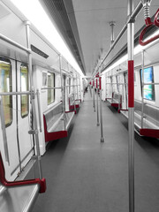 An empty subway car