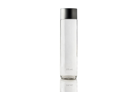 Glass Bottle on White Background