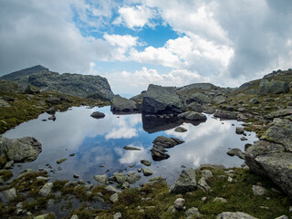 Sponser lakes in the Meraner Land in the Texelgruppe nature park