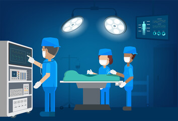 Surgeon team in surgery room
