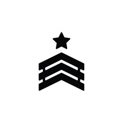 Military rank icon or logo isolated on white background