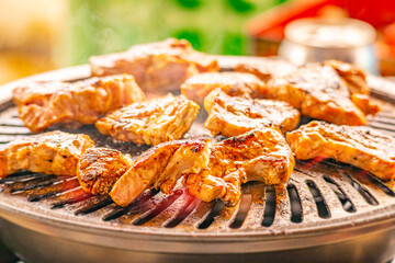 A delicious barbecue of lamb meat　5657