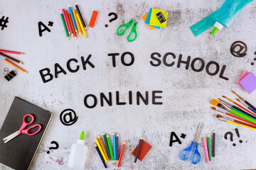 Sign back to school online with school supplies.