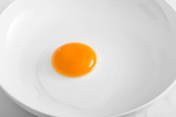 Close-up of egg yolk - obrazy, fototapety, plakaty
