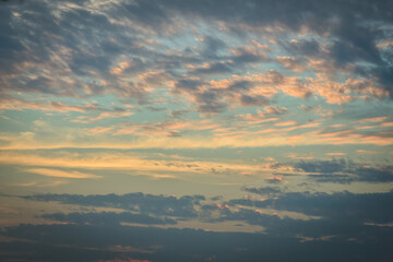 Obraz premium Sunset with clouds and light rays other atmospheric effect for use as a background image