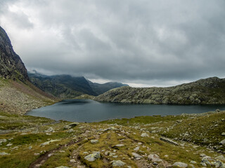 Sponser lakes in the Meraner Land in the Texelgruppe nature park