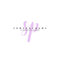 S P SP Initial handwriting and signature logo design with circle. Beautiful design handwritten logo for fashion, team, wedding, luxury logo.
