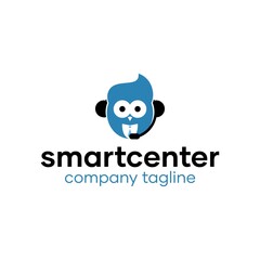 Smart Call Center Owl Logo Design