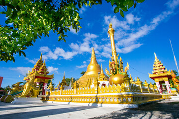 Shwedagon pagoda in the temple model