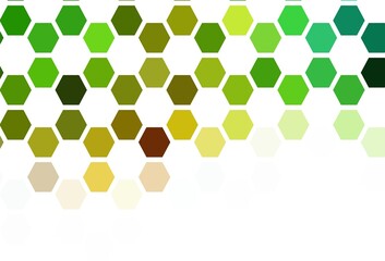 Light BLUE vector pattern with colorful hexagons.