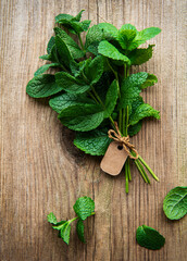 Fresh mint leaves