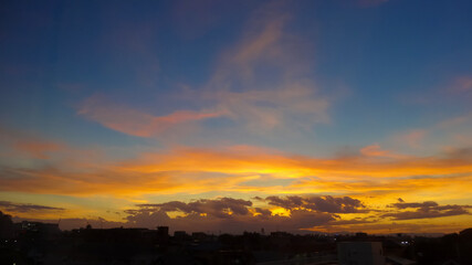 When the sun set, beautiful gradation appeared in the sky