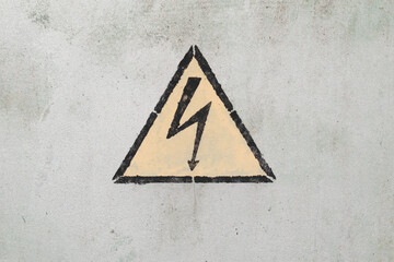 High voltage sign, Warning life-threatening.