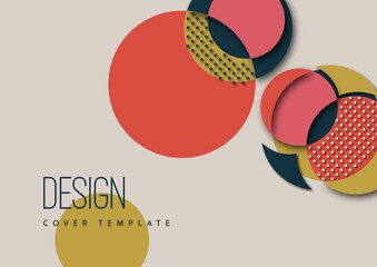 Bright colorful cut parts of a circle, decorative dots. Modern abstract background. Design layout for business presentations, flyers, posters and invitations. Vector