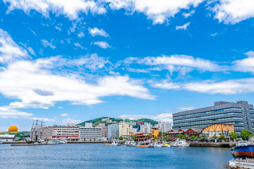 長崎県長崎市　出島ワーフ・長崎港周辺の風景