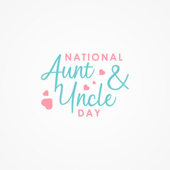 Happy Aunt and Uncle Day Vector Design Illustration For Celebrate Moment