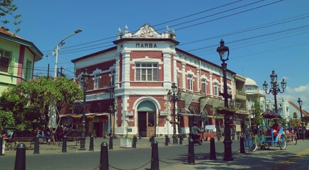 A building in the corner of the Old City of Semarang