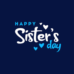 Naklejka na ściany i meble Happy Sisters Day Vector Design Illustration For Celebrate Moment