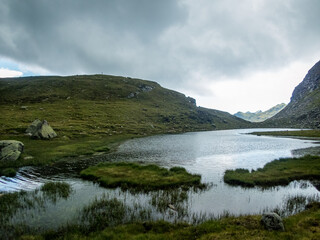 Sponser lakes in the Meraner Land in the Texelgruppe nature park