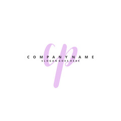 C P CP Initial handwriting and signature logo design with circle. Beautiful design handwritten logo for fashion, team, wedding, luxury logo.