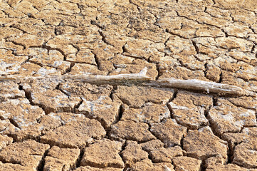 Dry farmland soil after a long absence of rains. background