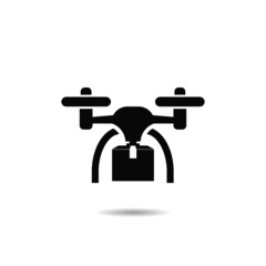 Package Delivery Drone icon with shadow