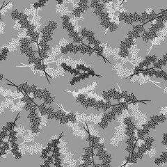 elegant monochrome seamless pattern with lavender