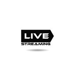 Obraz premium Live streaming icon with shadow