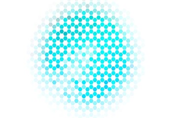 Light Pink, Blue vector backdrop with hexagons.