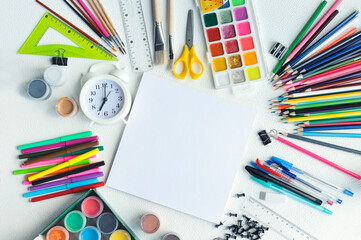 Back to school soon. purchase of stationery,flatley,copy space