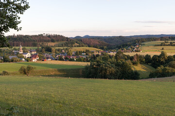Fototapeta na wymiar Sonnenuntergang in der Sächsischen Schweiz