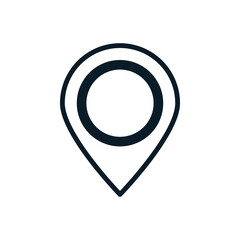 Location, pin, pointer outline icons. Vector illustration. Editable stroke. Isolated icon suitable for web, infographics, interface and apps.