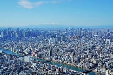 東京スカイツリーからみた東京の街並み