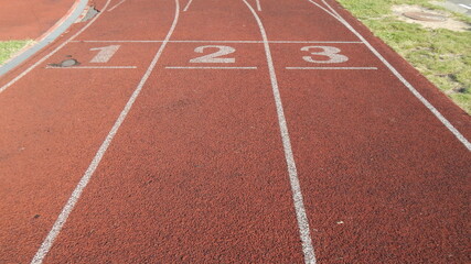 running track in stadium