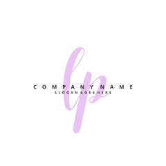 L P LP Initial handwriting and signature logo design with circle. Beautiful design handwritten logo for fashion, team, wedding, luxury logo.