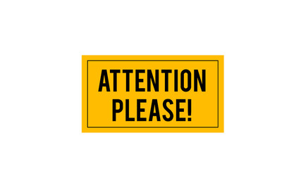 Attention please. banner with chat bubble