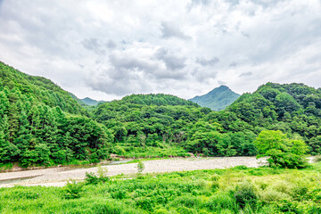 Fototapeta na wymiar 【ふるさとイメージ】日本の里山風景