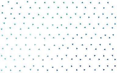 Light Blue, Green vector  shining triangular background. Creative geometric illustration in Origami style with gradient. Brand new style for your business design.