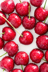 Fresh red cherries