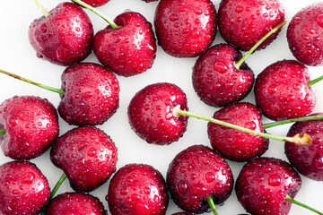 Fresh red cherries